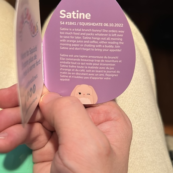 Satine the bunny squishmallow 8 inch NWT - Picture 3 of 7